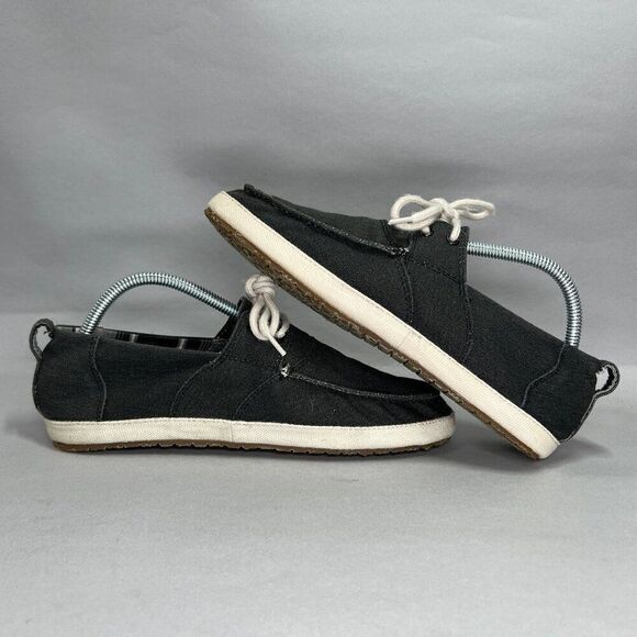 Sanuk Men's Size 8 Dark Gray Canvas Sneakers - Picture 7 of 11
